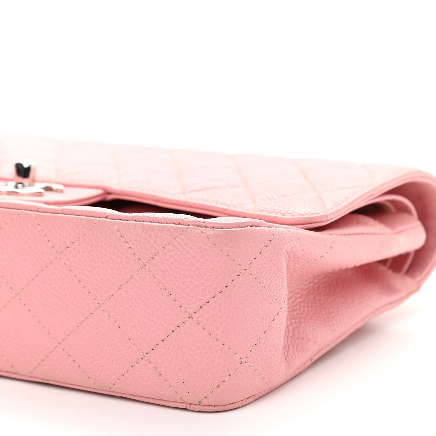 Chanel Caviar Quilted Medium Double Flap Pink 9 of 10