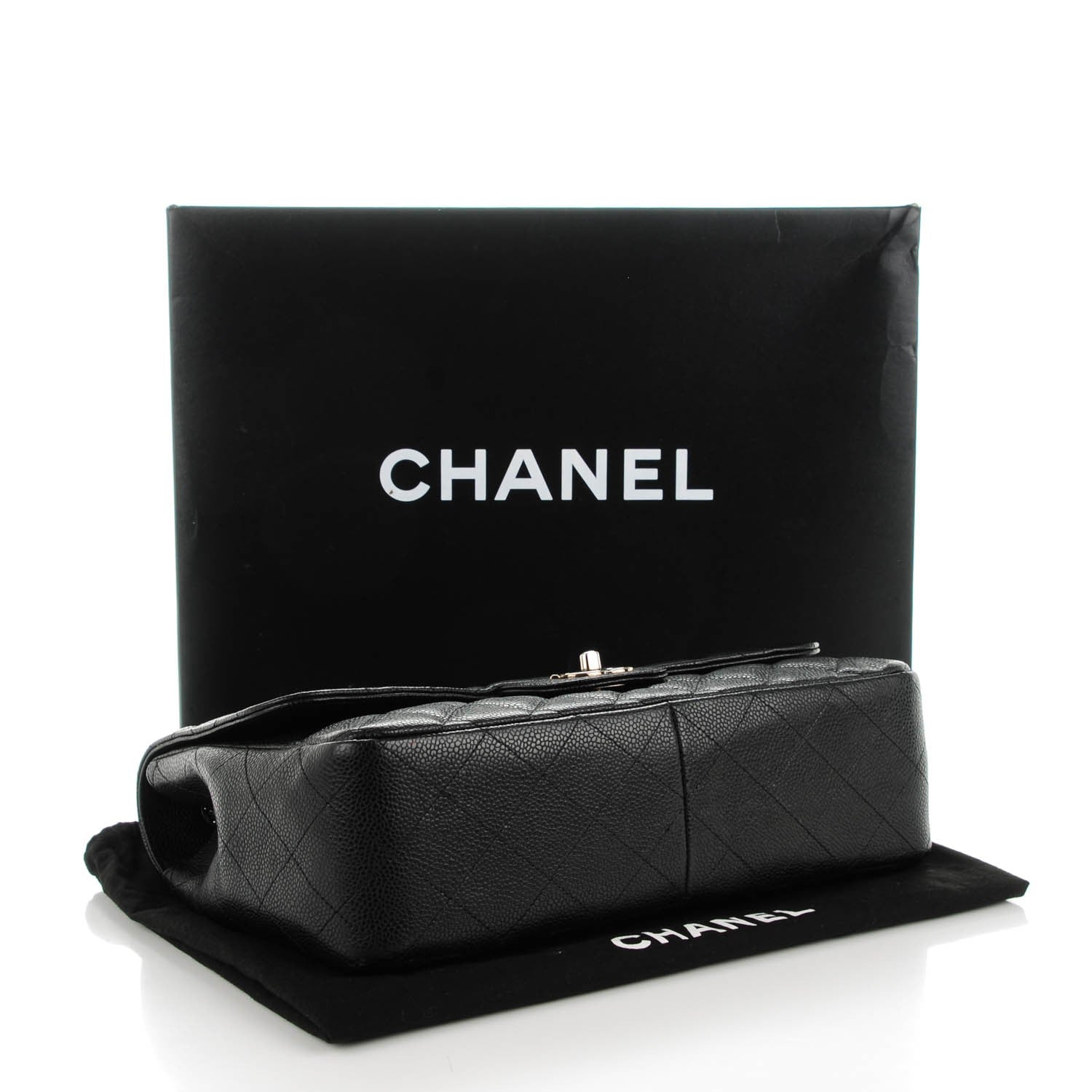 Chanel Caviar Quilted Jumbo Single Flap Black 4 of 8