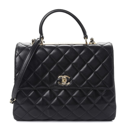 Chanel Lambskin Quilted Large Trendy CC Dual Handle Flap Bag Black 1 of 16