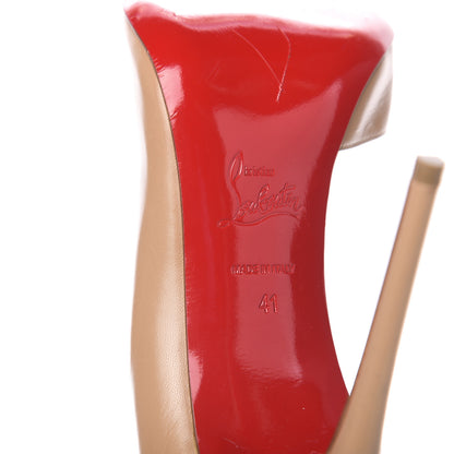 Christian Louboutin Kid Patent Culturella 100 Pumps 41 Nude 6 of 9