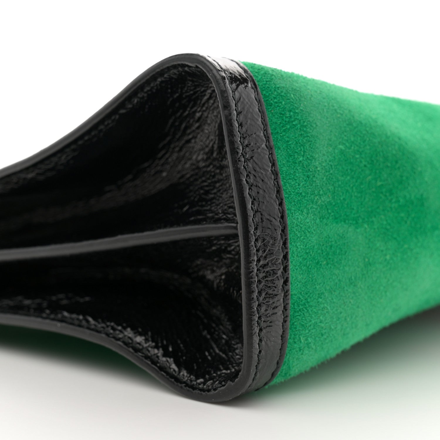 Gucci Suede Patent Web Medium Ophidia Chain Shoulder Bag New Shamarock Black 9 of 14