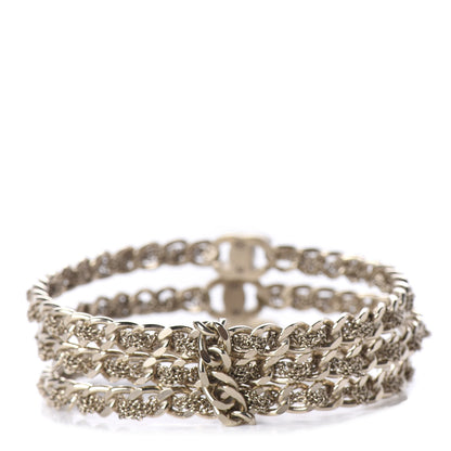 Chanel Chain CC Bangle Bracelets Set of 3 Gold M 1 of 5