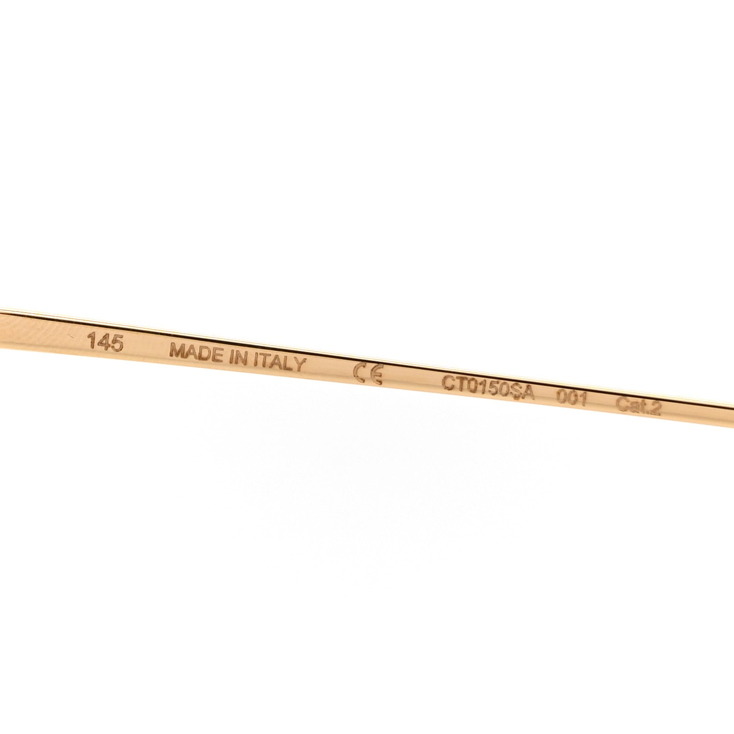 Cartier Panthere De Cartier Sunglasses CT0150SA Black Gold Black Gold 7 of 8