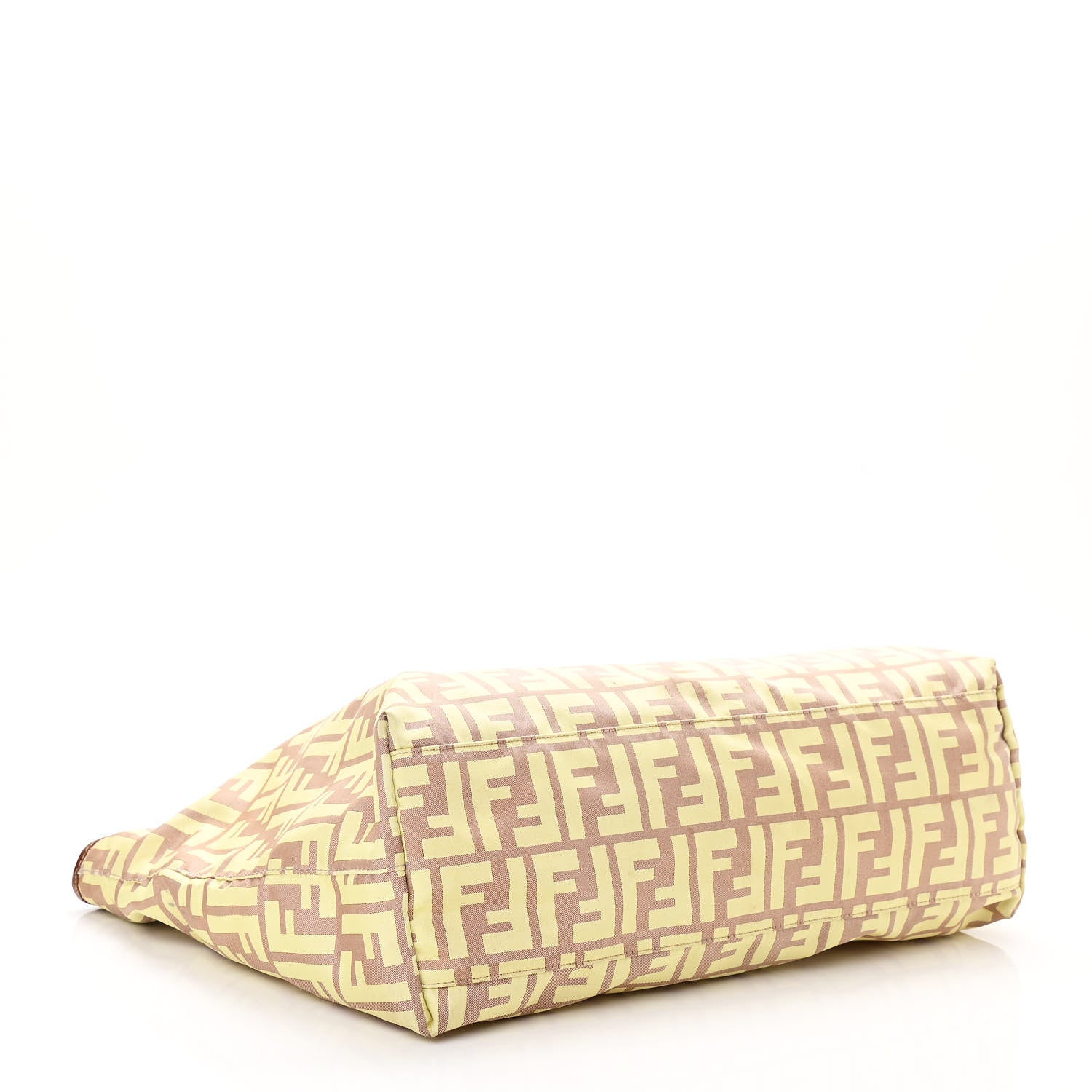 Fendi Canvas Zucca Roll Shopping Tote Tobacco Yellow 4 of 12