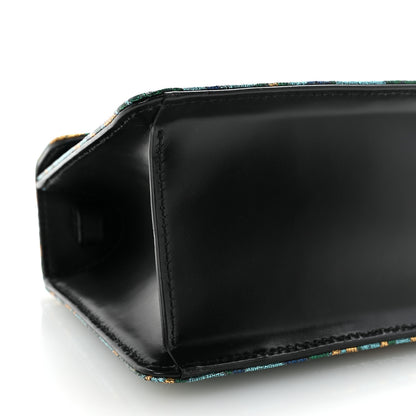 Gucci Iridescent Brocade Mini Sylvie Top Handle Bag Azure 10 of 10