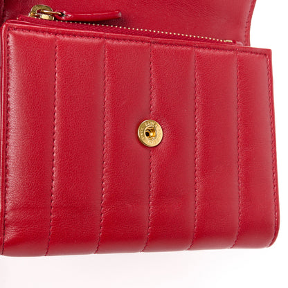 Saint Laurent Lambskin Matelasse Monogram Vicky Tri-Fold Wallet Black 13 of 14