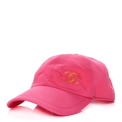 Chanel Cotton CC Cap Hat Fuchsia Orange 1 of 8