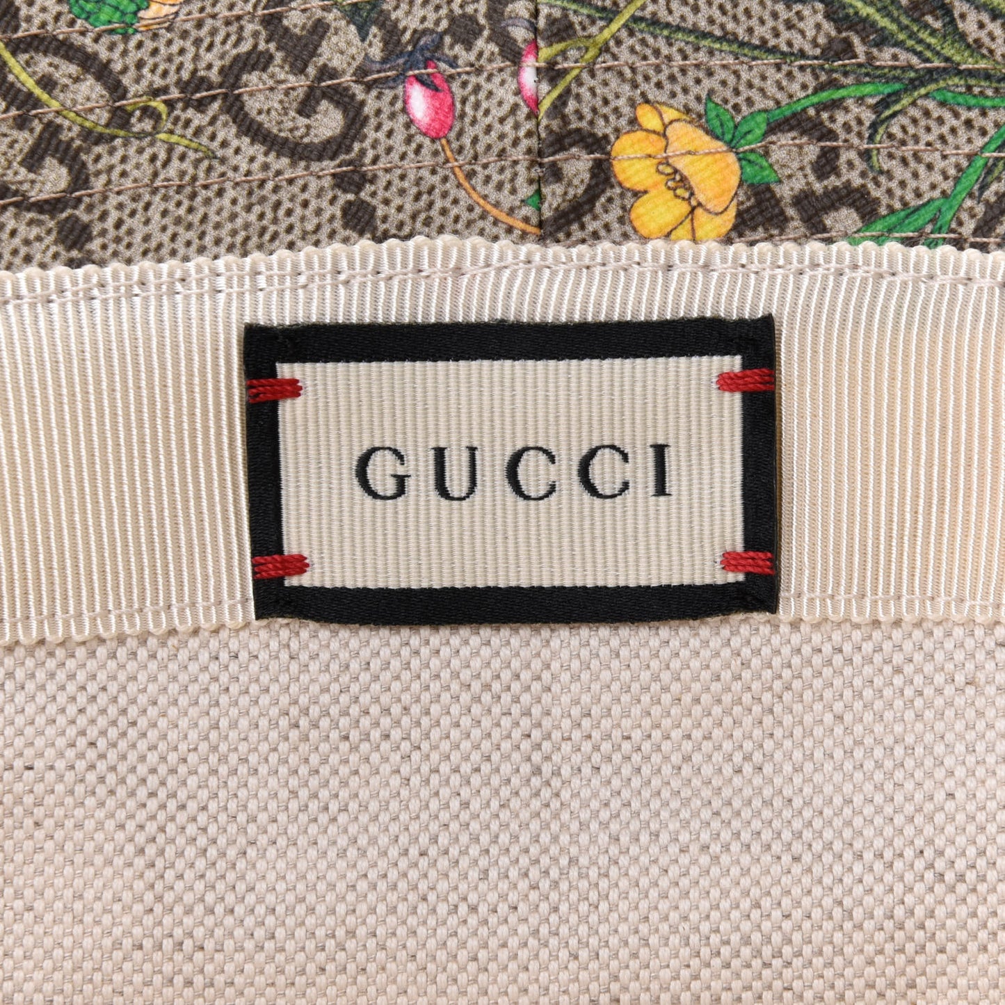 GG Supreme Monogram Flora Fedora Hat S White