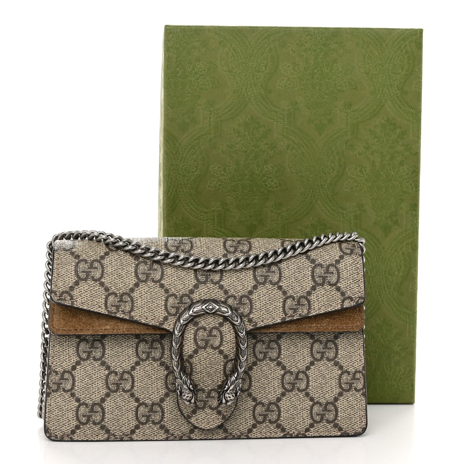 Gucci GG Supreme Monogram Super Mini Dionysus Shoulder Bag Taupe 12 of 12