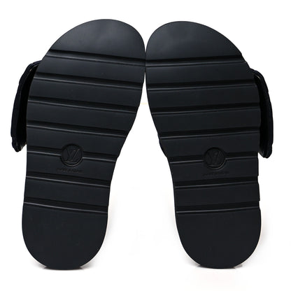 Louis Vuitton Technical Fabric Embossed Monogram Pool Pillow Comfort Mules 38 Black 5 of 9