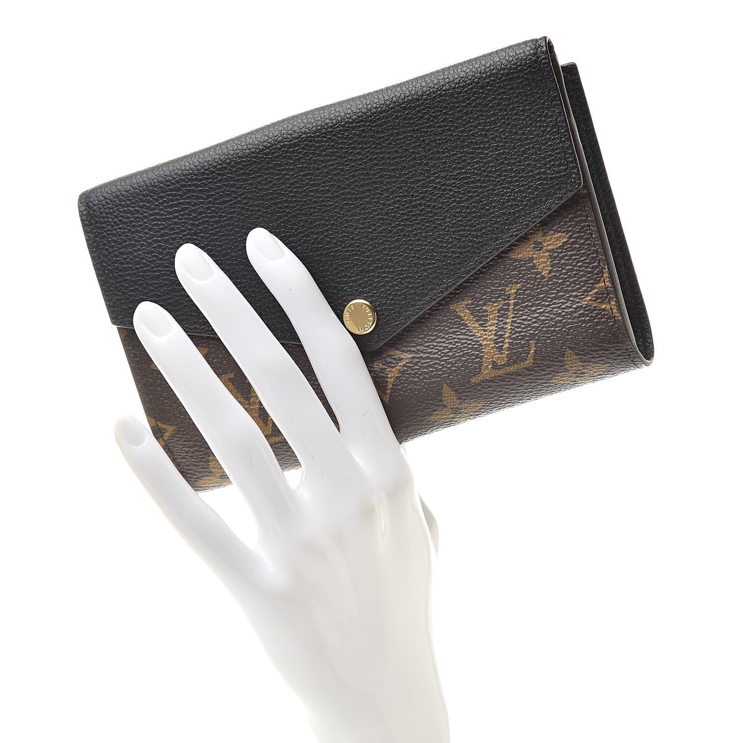 Louis Vuitton Monogram Pallas Compact Wallet Black 2 of 9