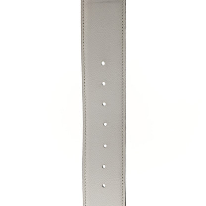 Hermes Epsom 42mm Constance H Belt 90 Blue Jean White 5 of 6