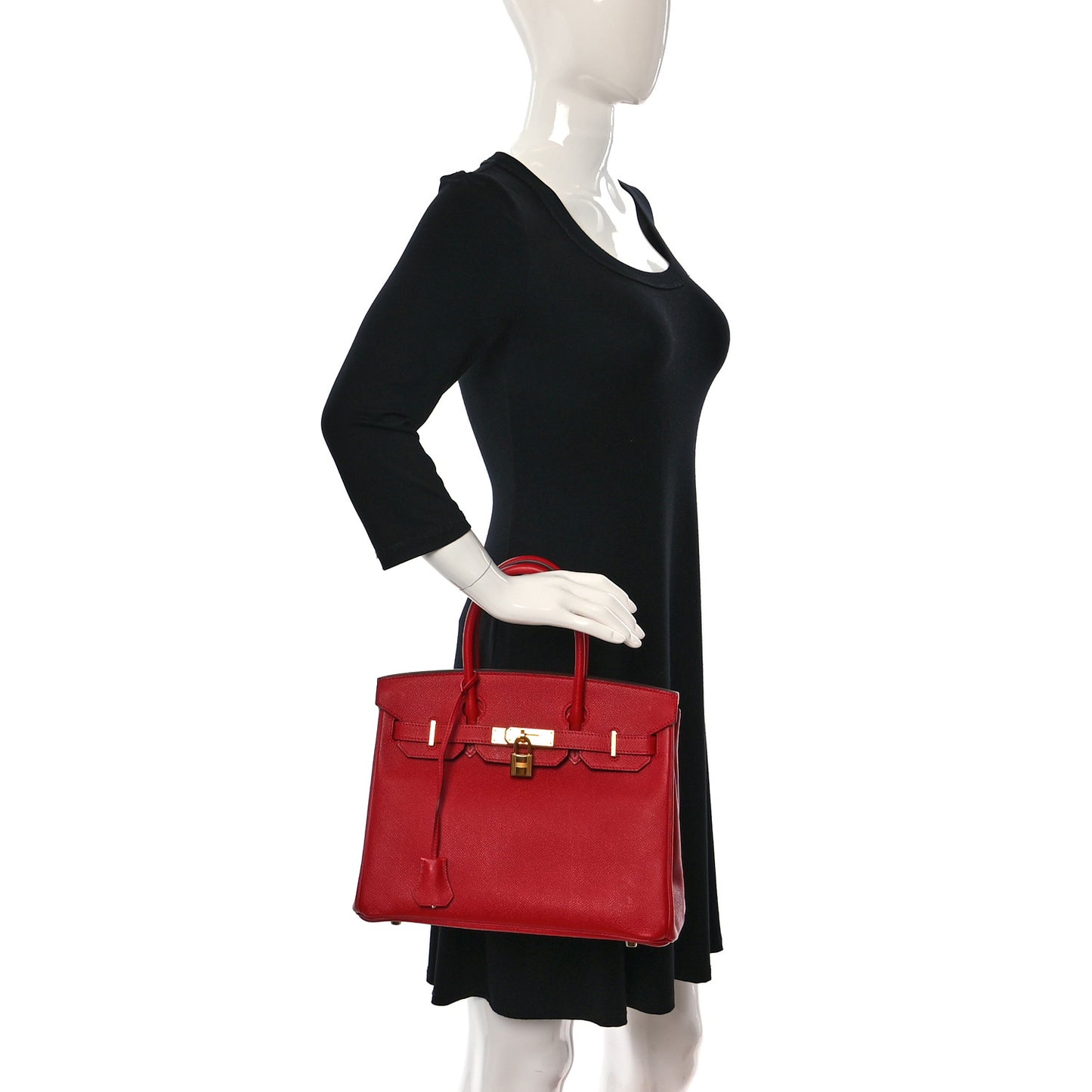Epsom Birkin 30 Rouge Casaque