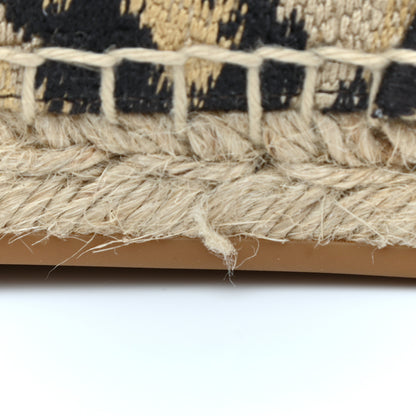 Christian Dior Cotton Embroidered Leopard Print Granville Espadrille 38 Natural 9 of 9