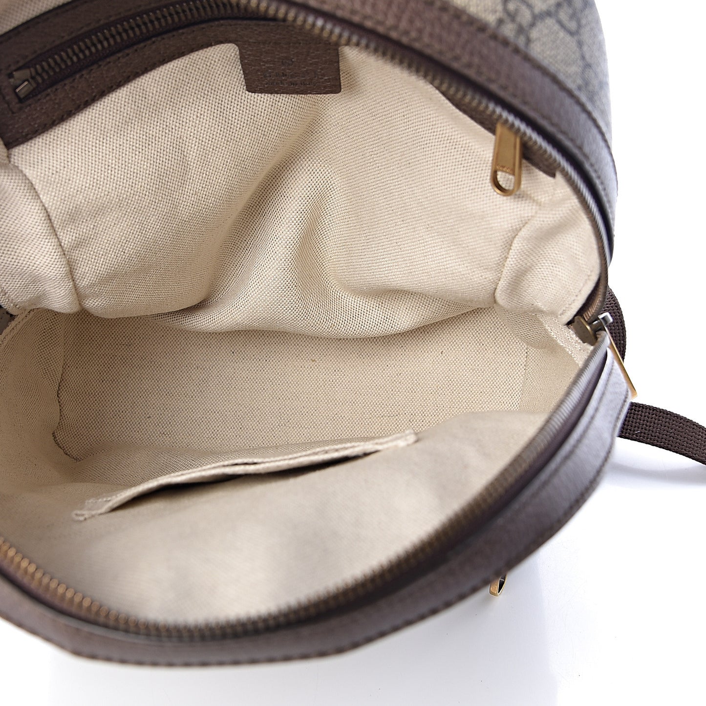 GG Supreme Monogram Calfskin Web Small Ophidia Day Backpack Beige Ebony New Acero