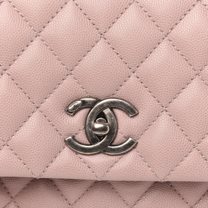 Chanel Caviar Quilted Small Coco Handle Flap Light Pink 8 of 10