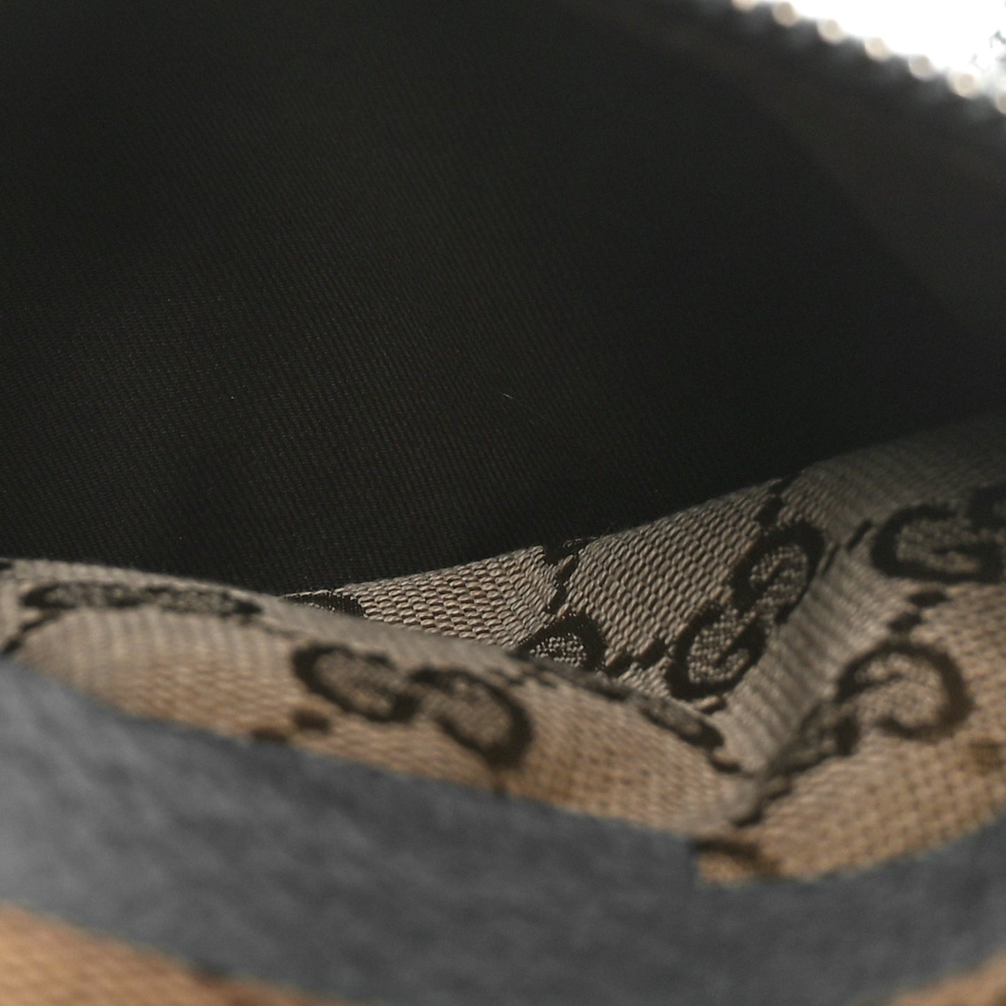 GG Monogram Web Double Pocket Belt Bag Blue