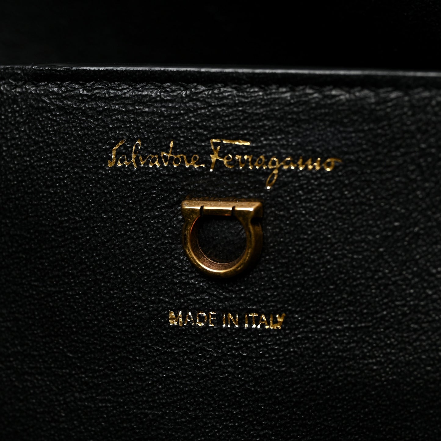 Calfskin Gancini Trifolio Tote Bag Black