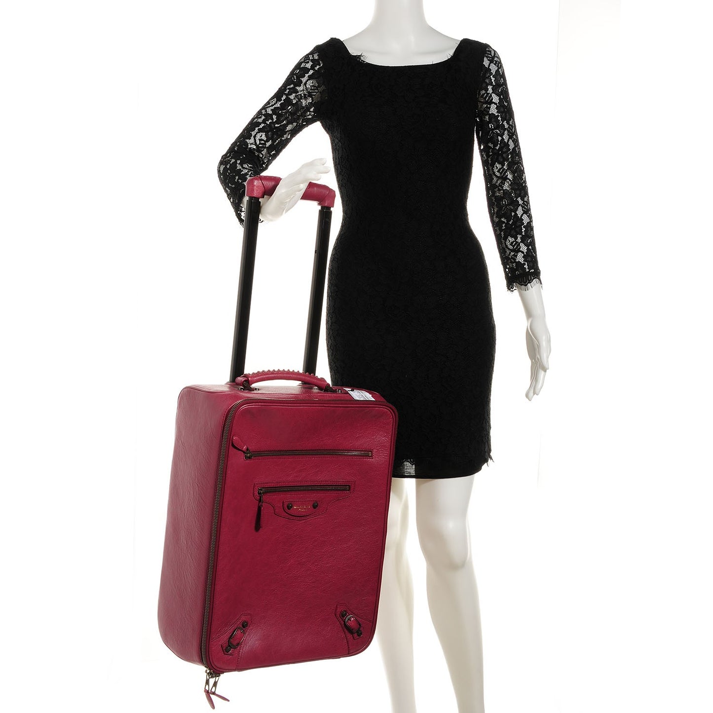Agneau Classic Hardware Voyage Carry On Trolley Cassis