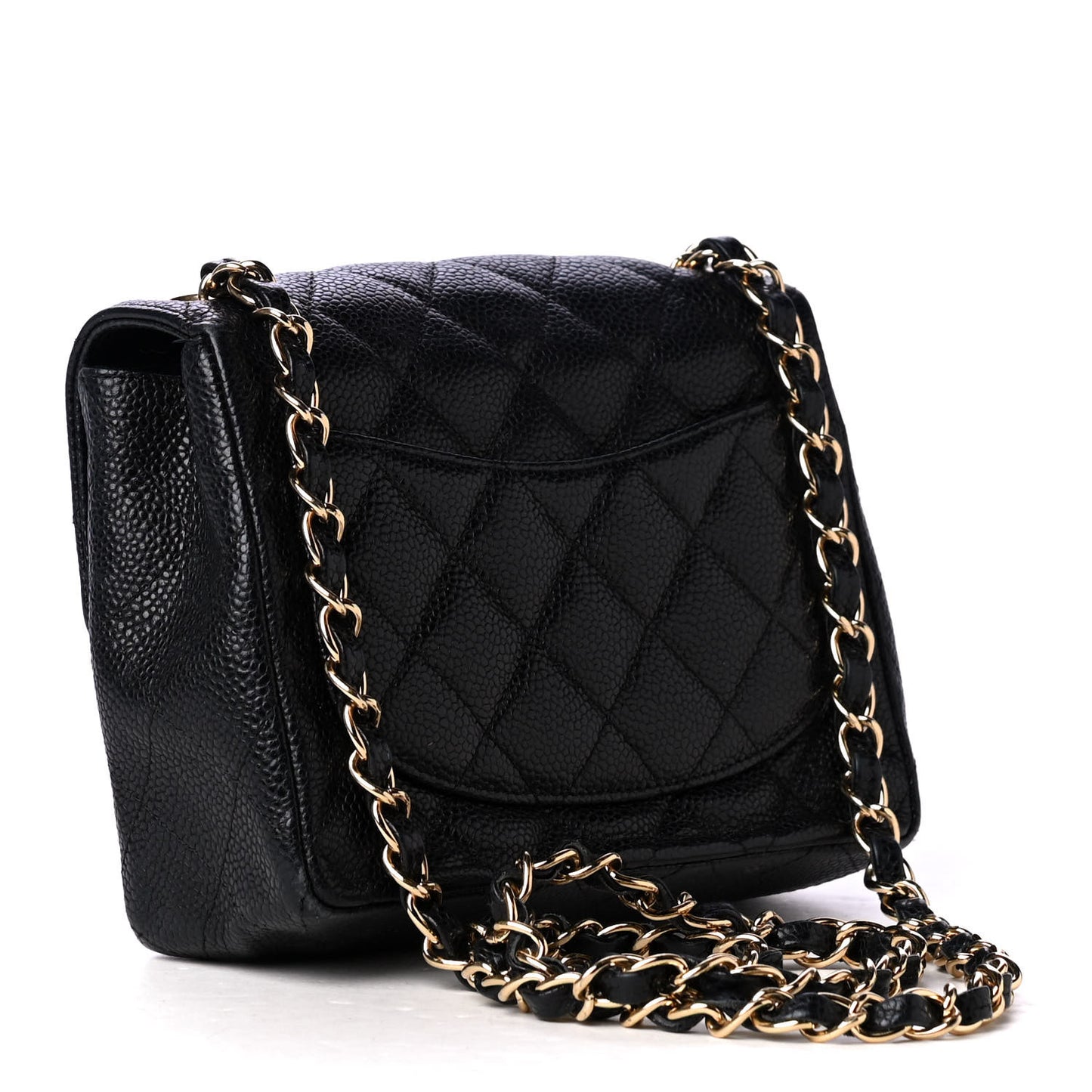 Caviar Quilted Mini Square Flap Black
