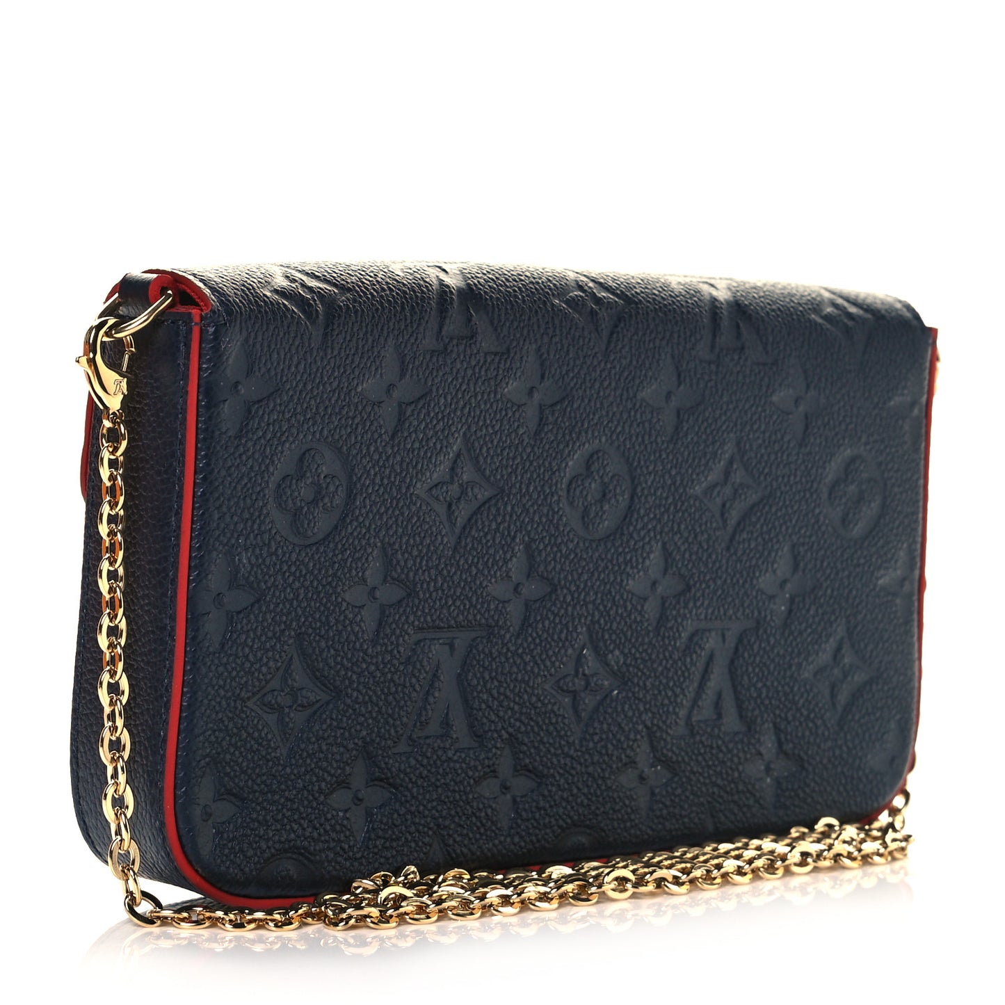 Empreinte Pochette Felicie Chain Wallet Marine Rouge