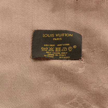 Louis Vuitton Silk Wool Monogram Sunrise Shawl Beige 5 of 8
