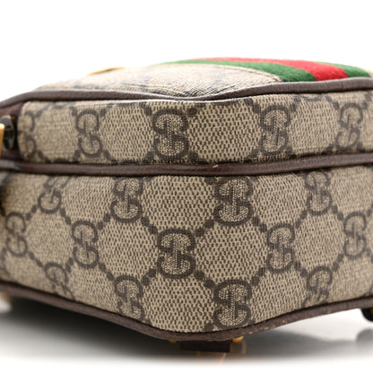Gucci GG Supreme Monogram Web Mini Ophidia Messenger Brown 9 of 11