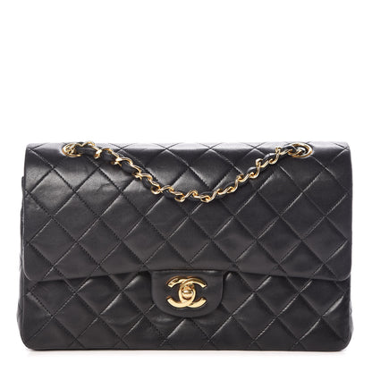 Chanel Lambskin Quilted Medium Double Flap Black 1 of 13