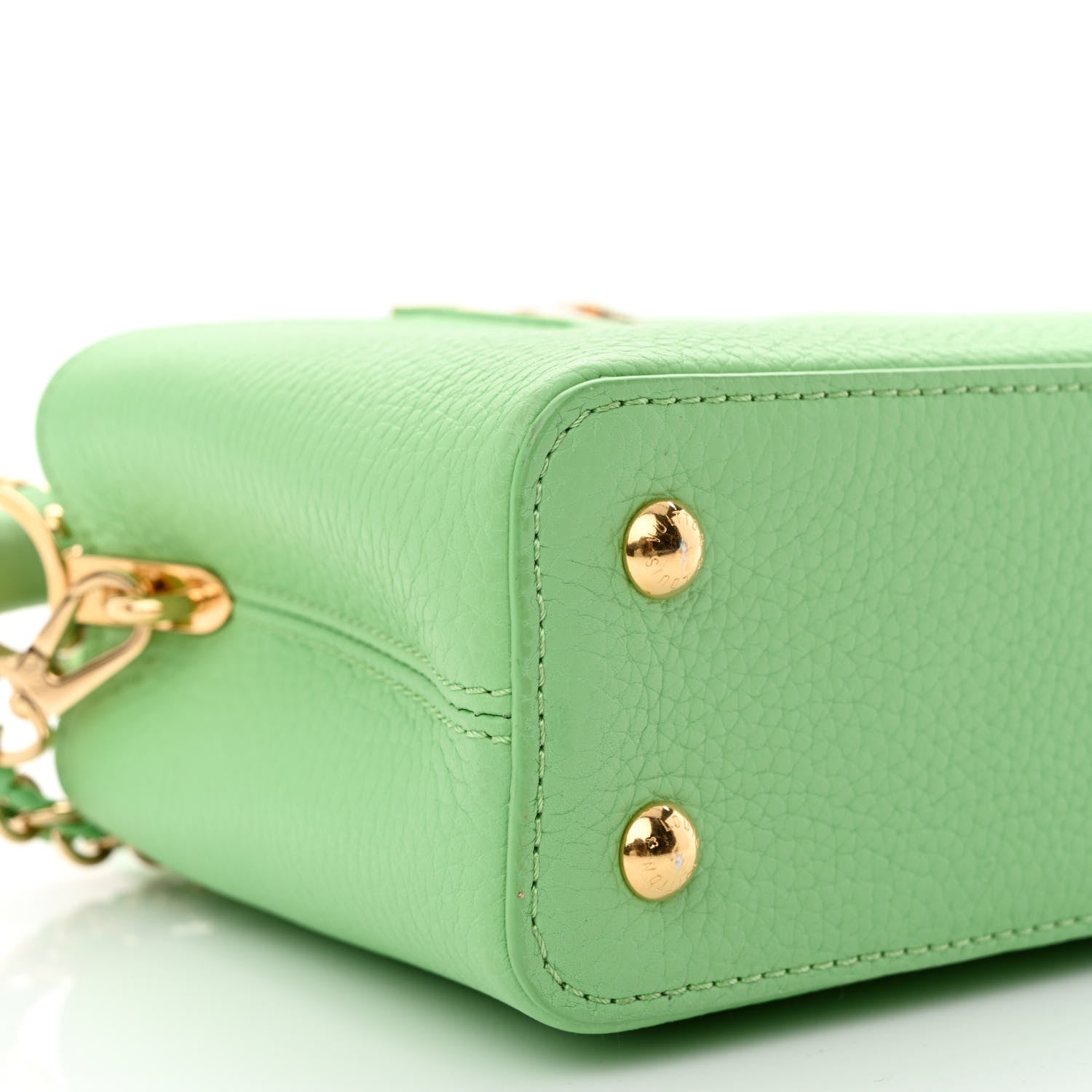 Louis Vuitton Taurillon Mini Capucines Vert Pomme 8 of 11
