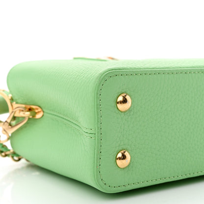 Louis Vuitton Taurillon Mini Capucines Vert Pomme 8 of 11