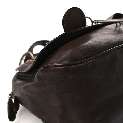 Christian Dior Calfskin Medium Gaucho Double Saddle Bag Brown 6 of 6