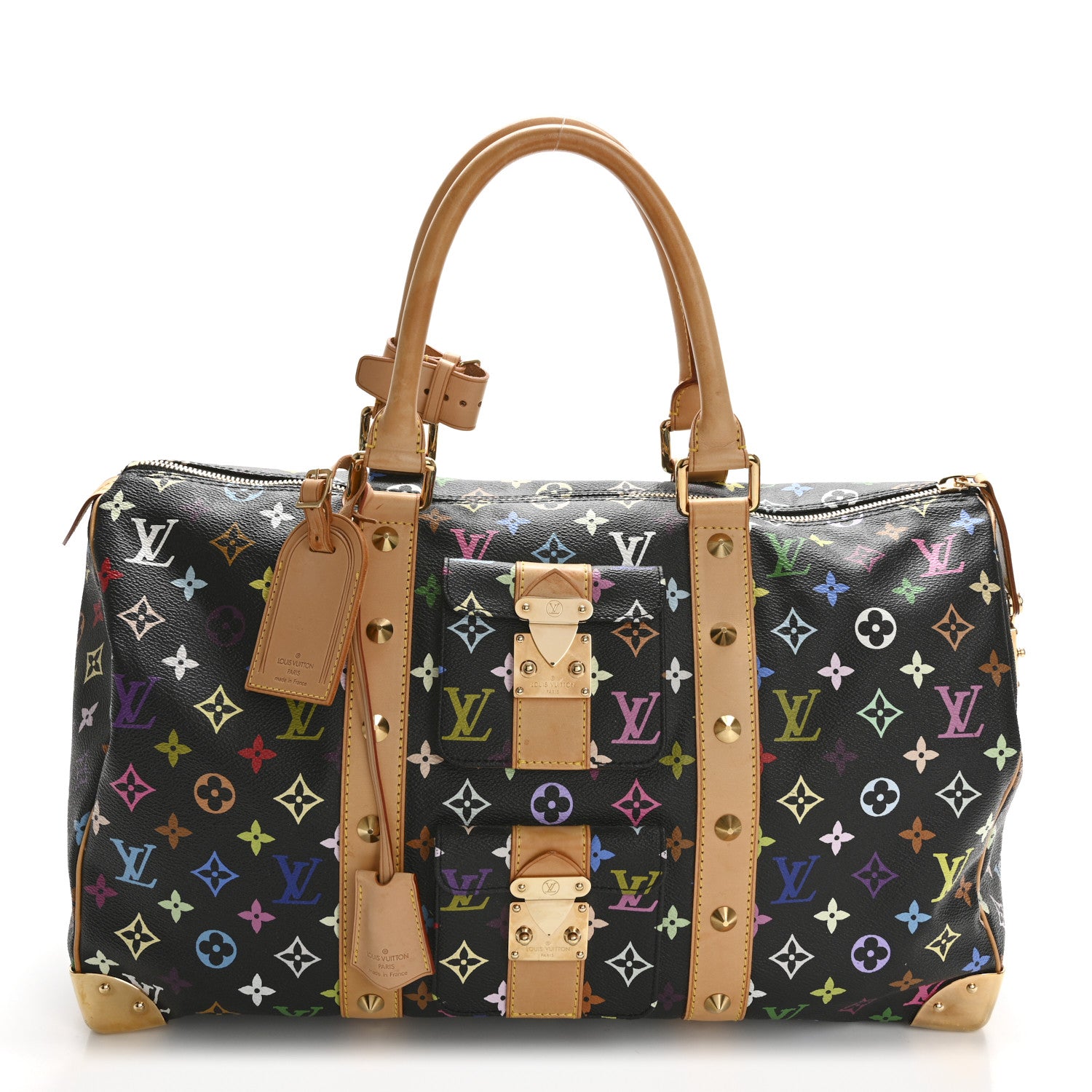 Louis Vuitton Monogram Multicolor Keepall 45 Black 1 of 15