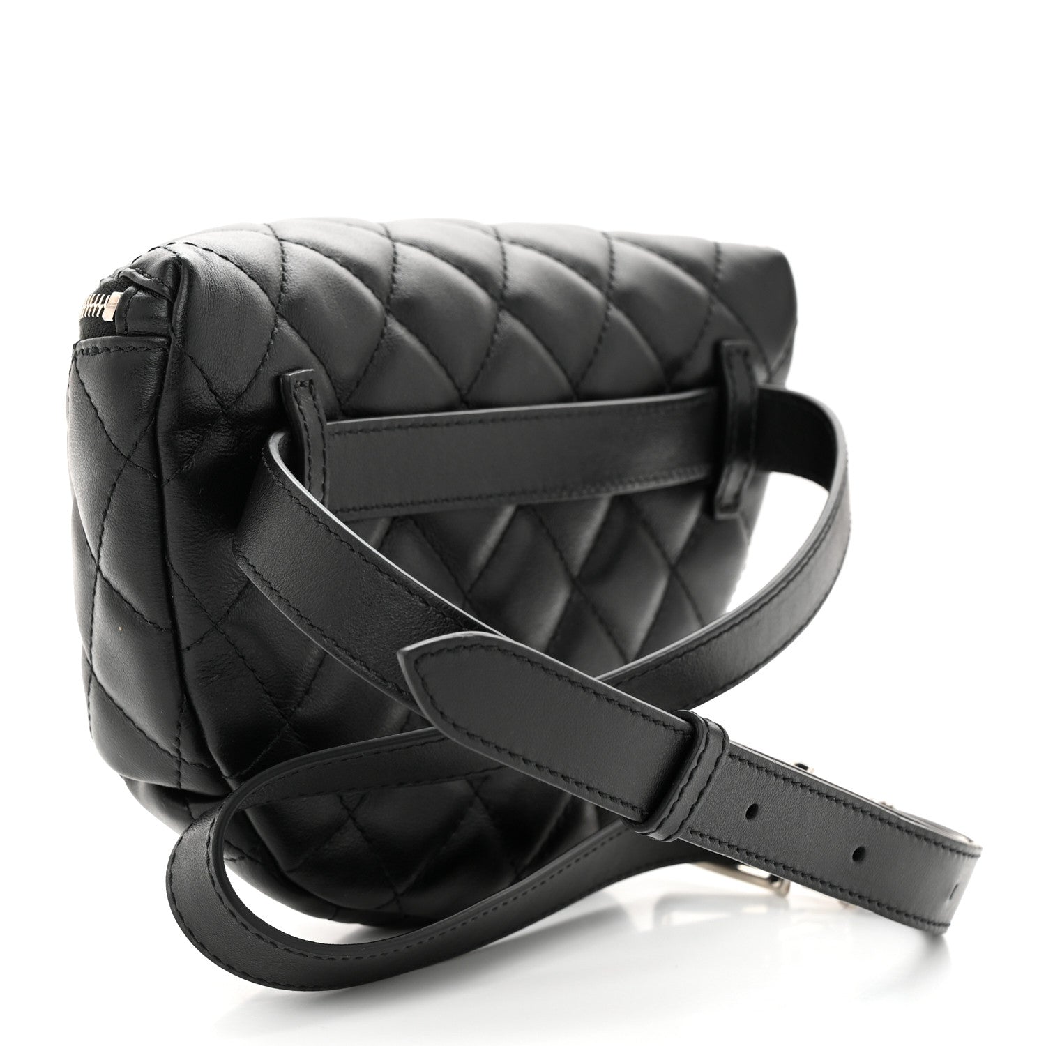 Chanel Lambskin Quilted Waist Belt Bag Black 3 of 10