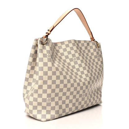 Louis Vuitton Damier Azur Graceful MM Rose Ballerine 3 of 13