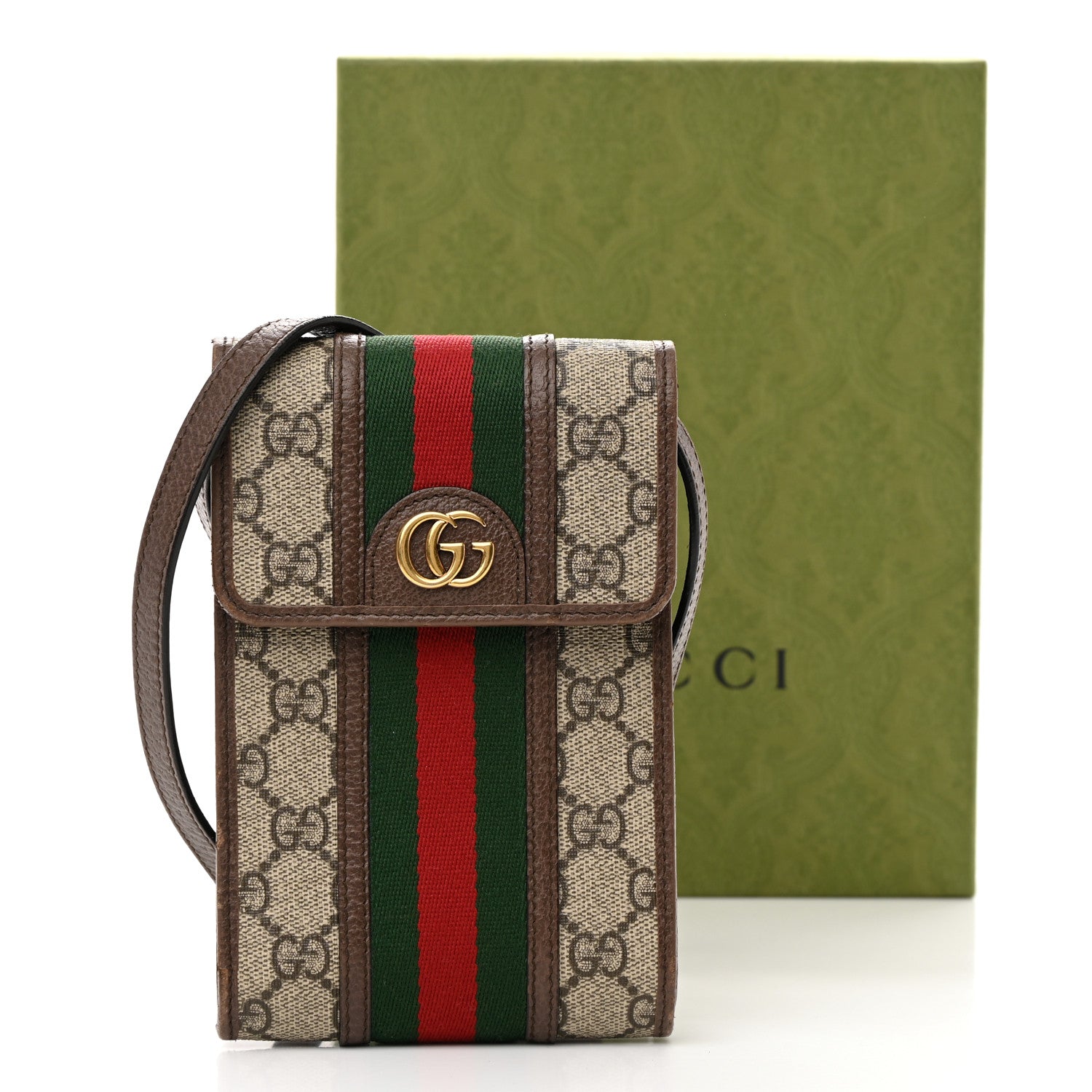 Gucci GG Supreme Monogram Web Mini Ophidia Crossbody Bag Beige New Acero 20 of 20