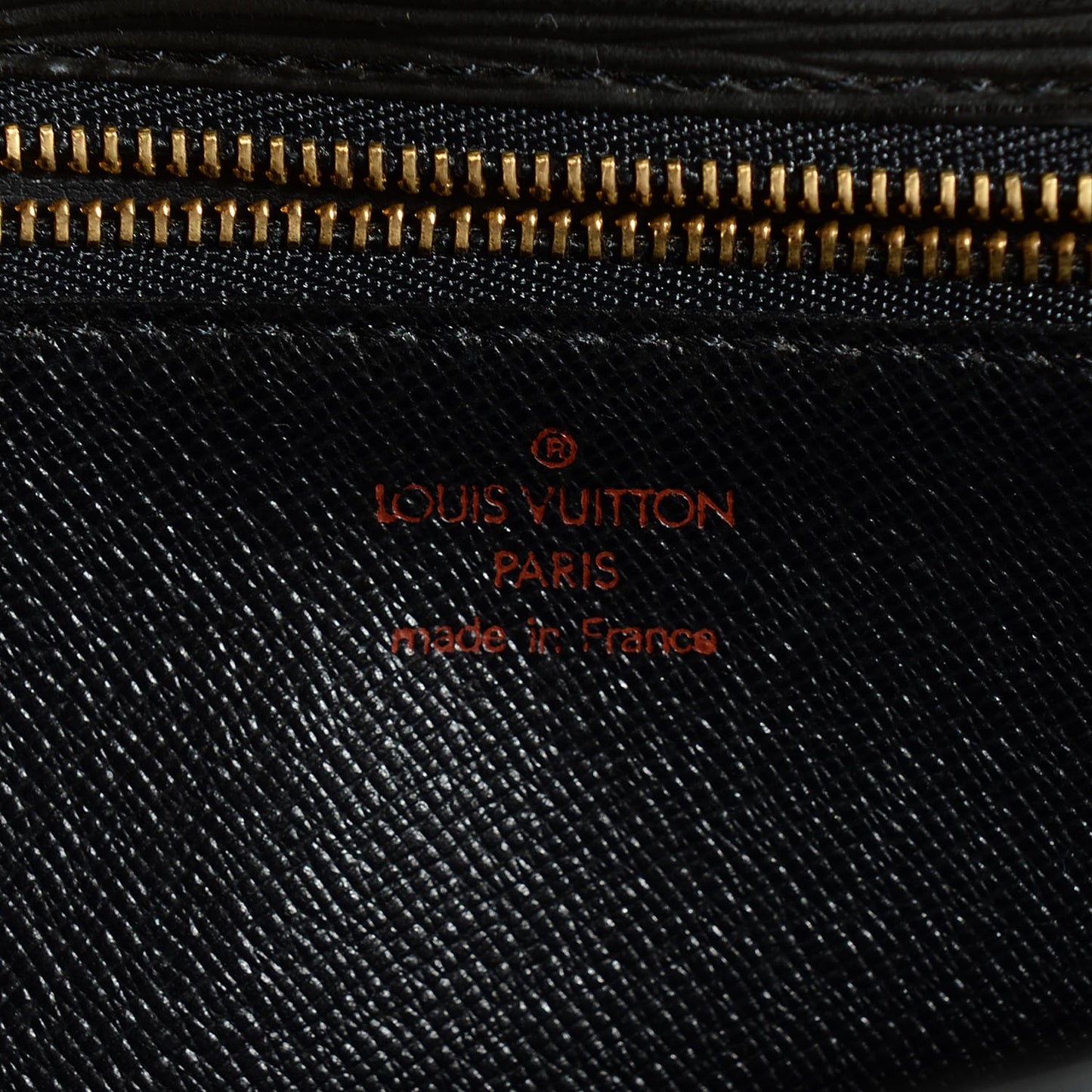 Epi Pochette Sellier Dragonne Clutch Black