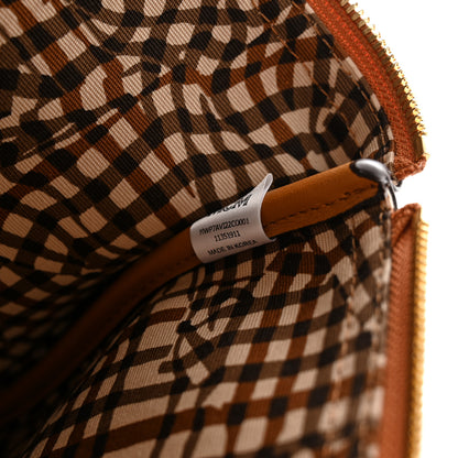 MCM Visetos Liz Shopper Tote Pouch Cognac 7 of 7