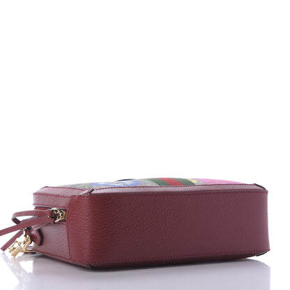 Gucci GG Supreme Monogram Flora Web Small Ophidia Top Handle Shoulder Bag Hibiscus Red 4 of 10