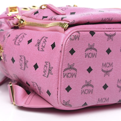 MCM Visetos Studded Small Dual Stark Backpack Pink 7 of 8