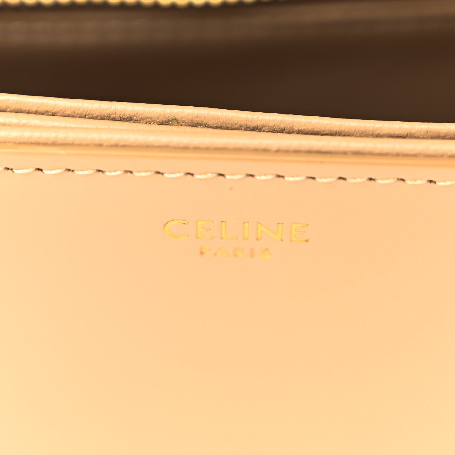Celine Shiny Calfskin Teen Triomphe Nude 6 of 9