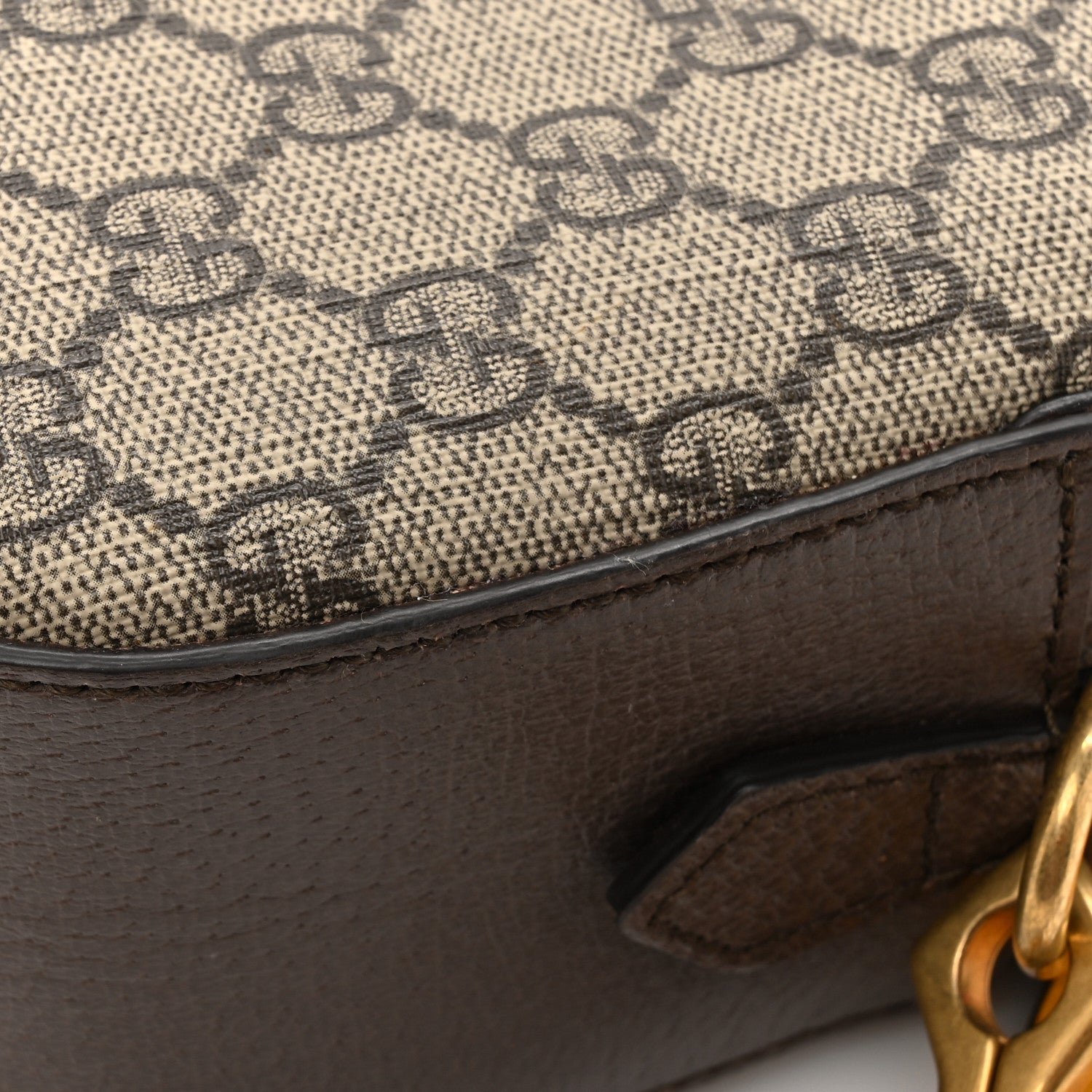 Gucci GG Supreme Monogram Web Neo Vintage Shoulder Bag Beige New Acero Crop 12 of 12