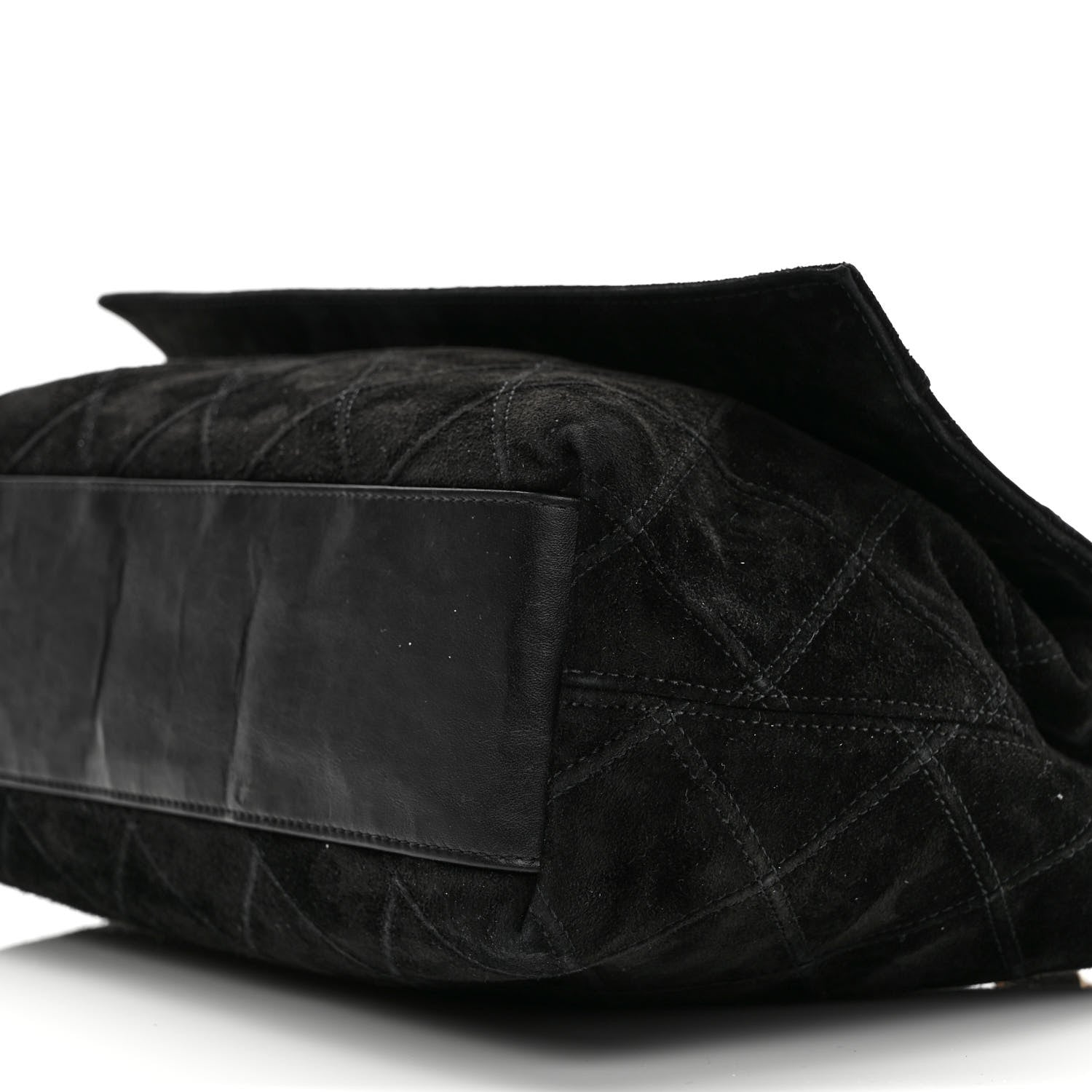 Chanel Suede Diamond Stitched Lovely Chains Flap Bag Black 8 of 8