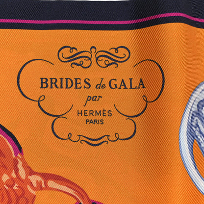 Hermes Silk Brides De Gala Maxi Twilly Orange Bleu Electrique Fuchsia 5 of 6