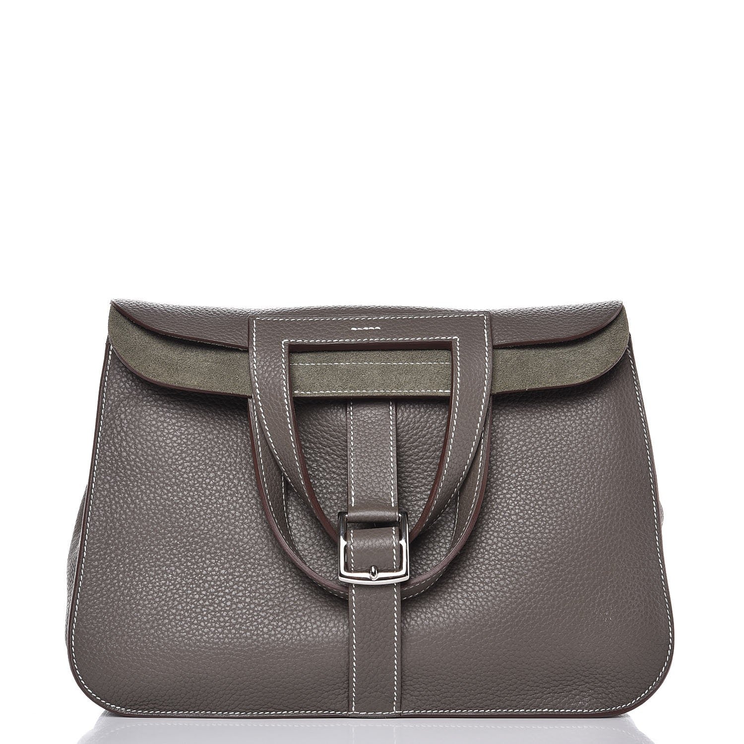 Hermes Taurillon Clemence Halzan 31 GM Etain 3 of 7