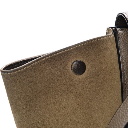 Celine Drummed Calfskin Suede Medium Trapeze Taupe 7 of 10