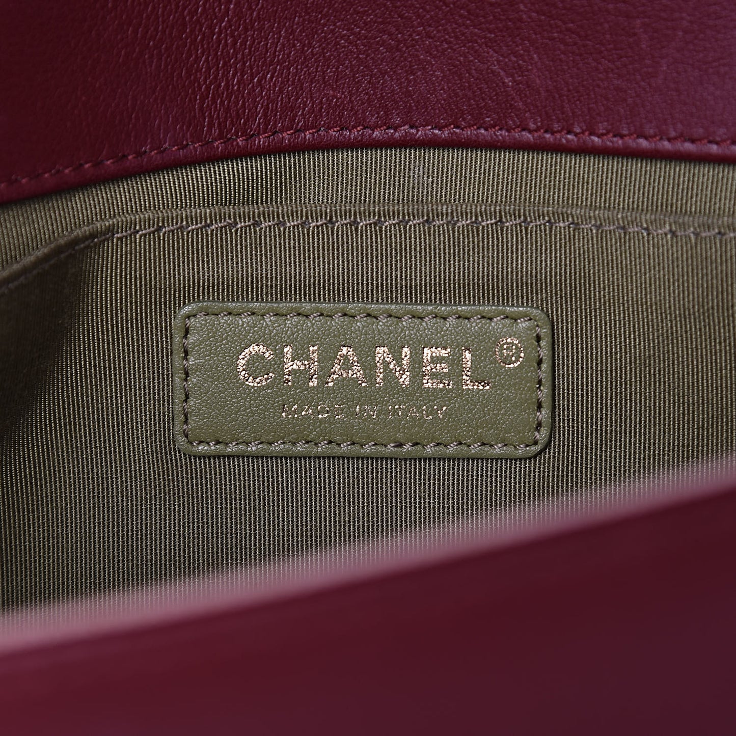 Calfskin Quilted Medium Boy Flap Burgundy