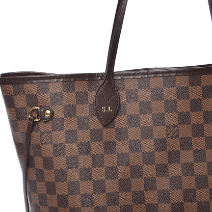 Louis Vuitton Damier Ebene Neo Neverfull MM Rose Ballerine 6 of 18