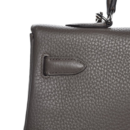 Hermes Taurillon Clemence Kelly Retourne 35 Etain 9 of 40