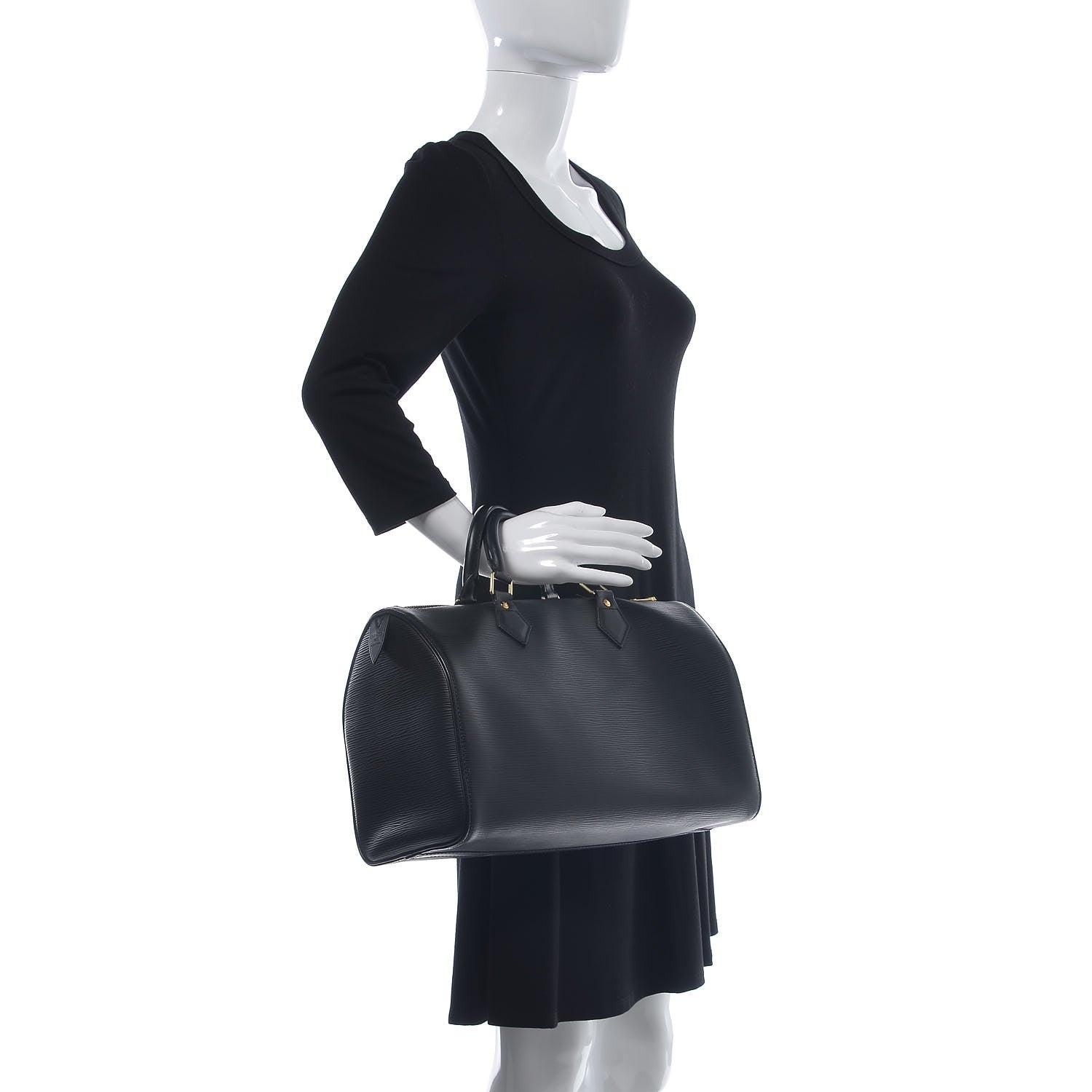 Louis Vuitton Epi Speedy 30 Black 2 of 14