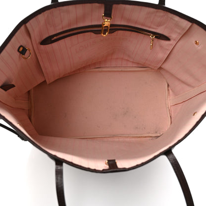 Louis Vuitton Damier Ebene Neo Neverfull MM Rose Ballerine 5 of 11
